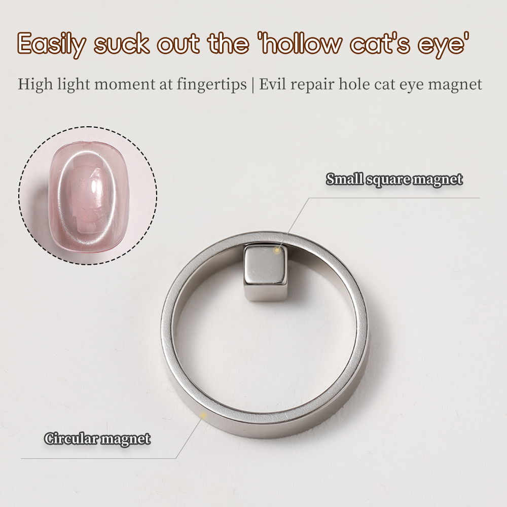 Nail Gel Polish Set - Ring Magnet Small Square Magnet Set