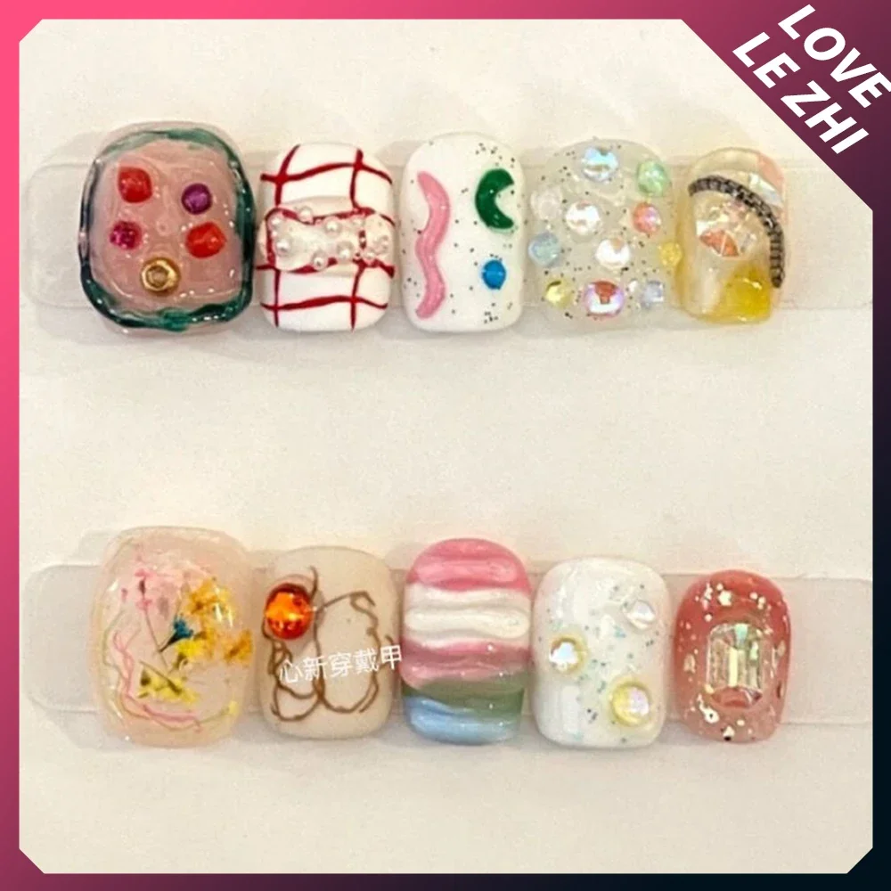 10Pcs Diy Creativity Funny Mas - Nail Art Love recension och pris