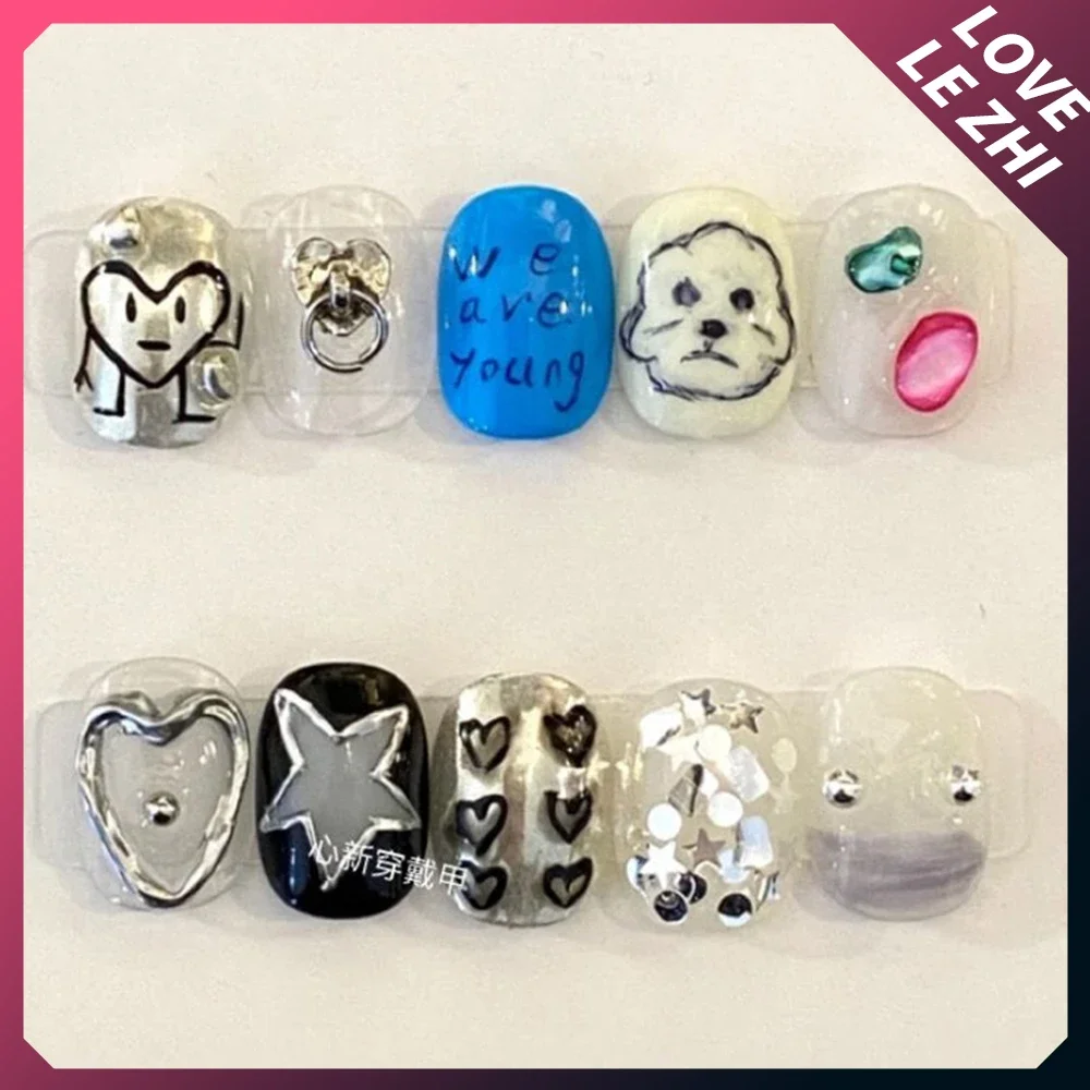 10Pcs Diy Creativity Funny Mas - Nail Art Love recension och pris
