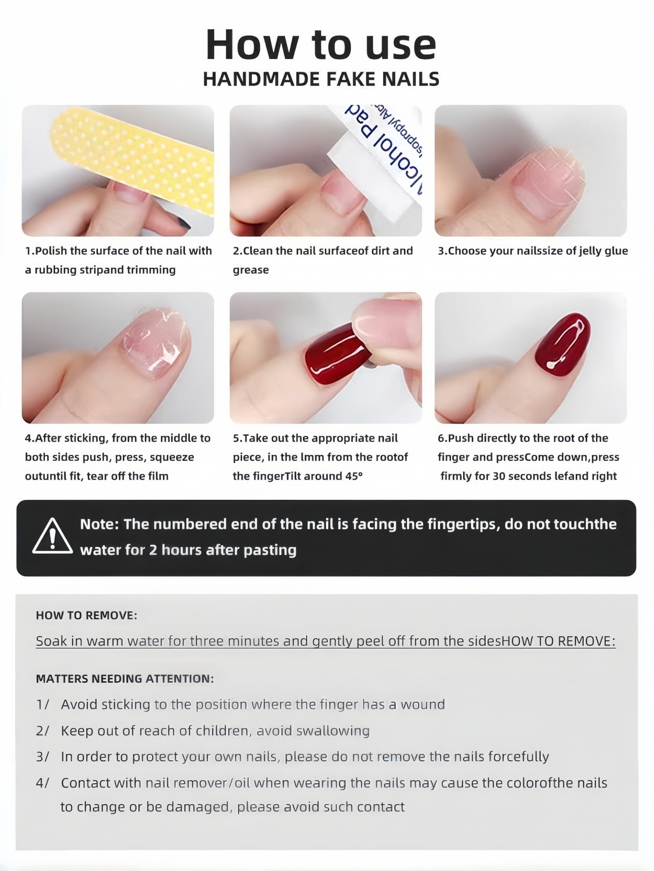 10-Piece Set of Short Square R - Nail Art Quotes recension och pris