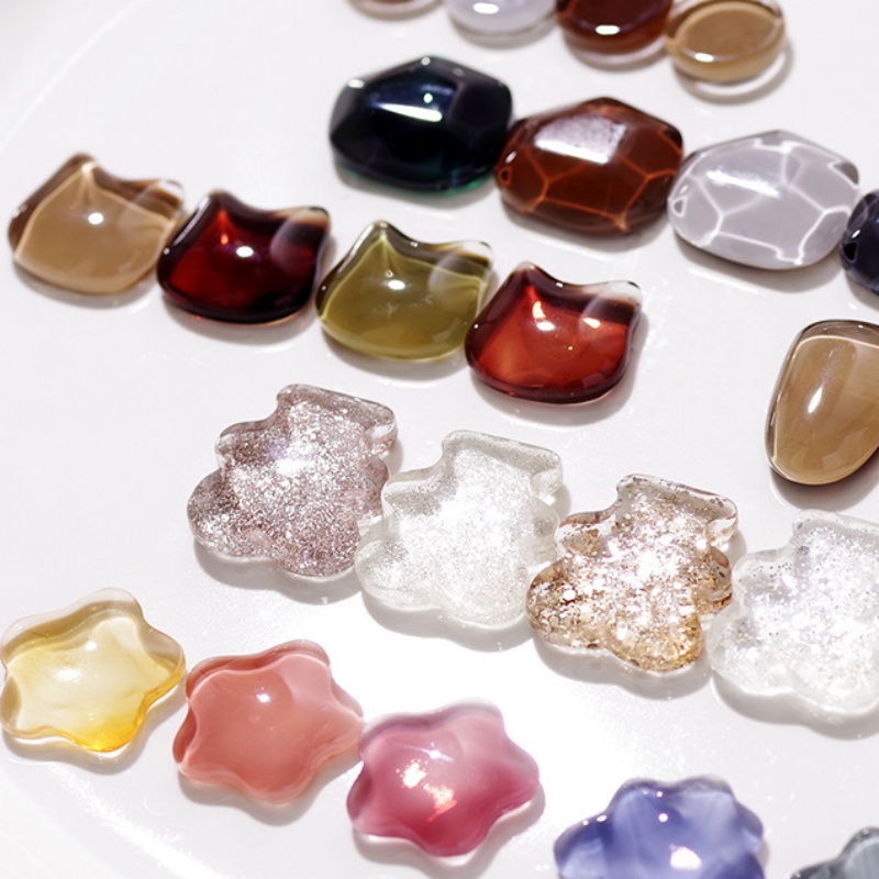 40Pcs Transparent Glass Nail A - Nail Art Quotes recension och pris