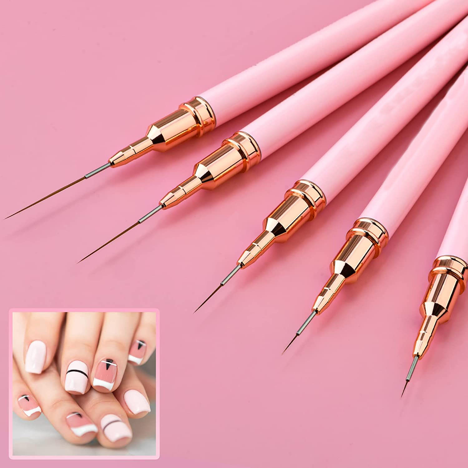 5pcs/Set Professional Nail Bru - Nail Art Sch recension och pris
