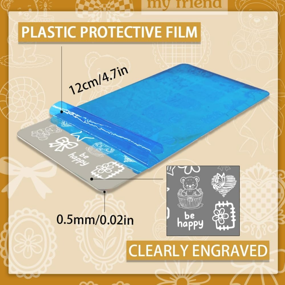 3pcs Cute Bear Nail Stamping P - Nail Art Love recension och pris