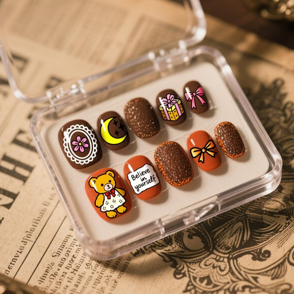 3pcs Cute Bear Nail Stamping P - Nail Art Love recension och pris