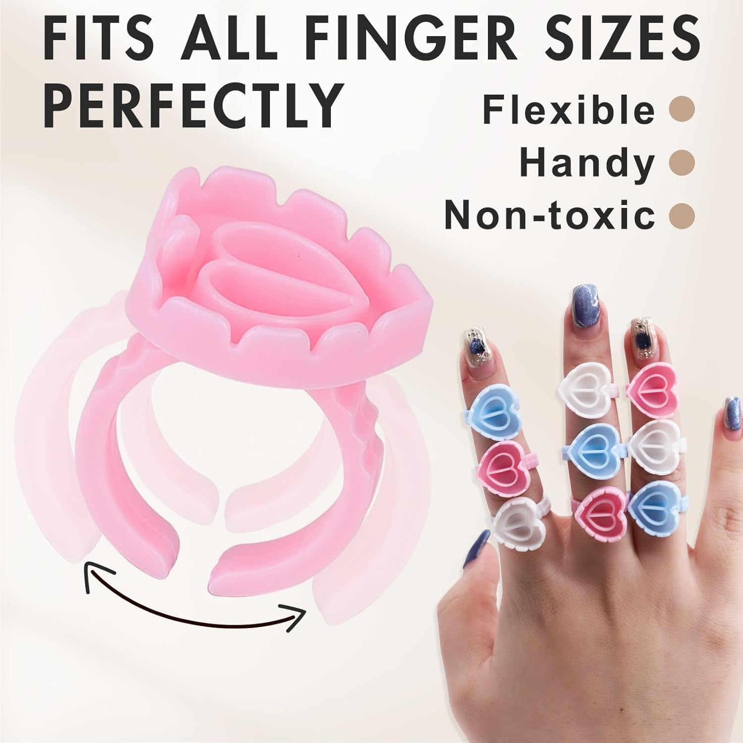 100 PCS Glue Rings for Eyelash - Nail Art Love recension och pris