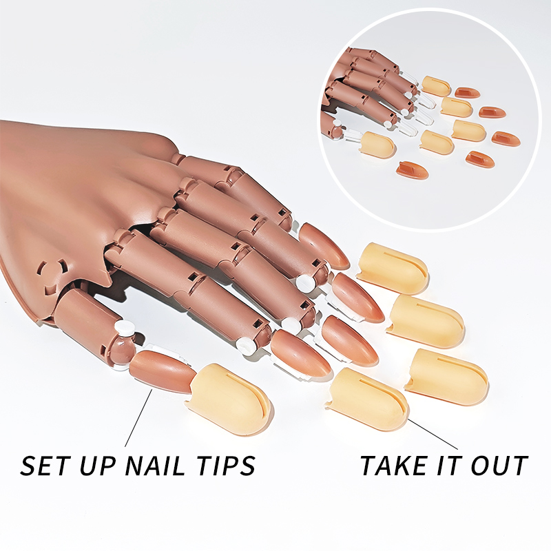 Nail Fake Practice Hand Movabl - Nail Art Quotes recension och pris