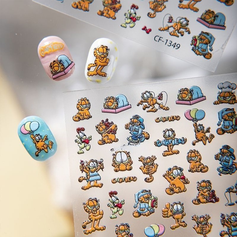 New Garfield Nail Art Stickers - Nail Art Quotes recension och pris