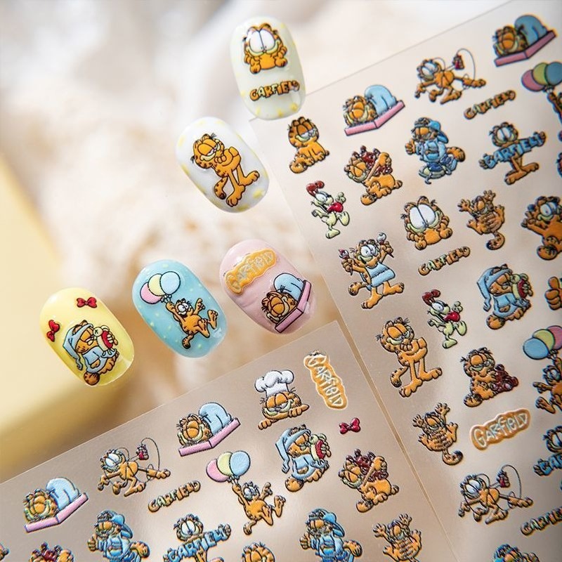 New Garfield Nail Art Stickers - Nail Art Quotes recension och pris