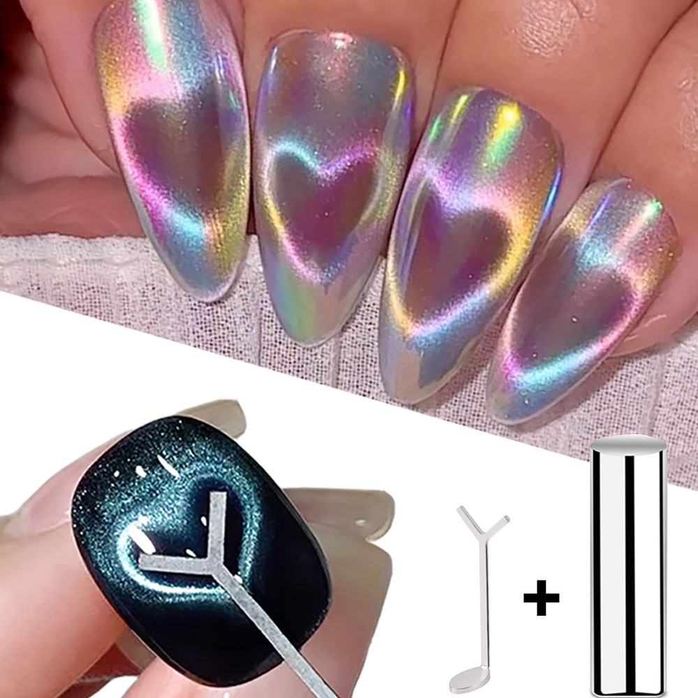 1/2/3/4pcs Y-Shaped Heart Cat  - Nail Art Love recension och pris