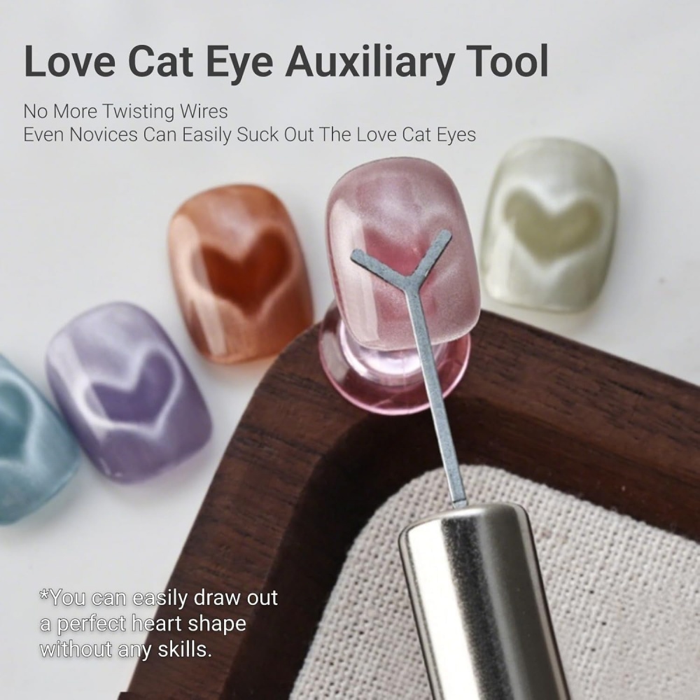 1/2/3/4pcs Y-Shaped Heart Cat  - Nail Art Love recension och pris