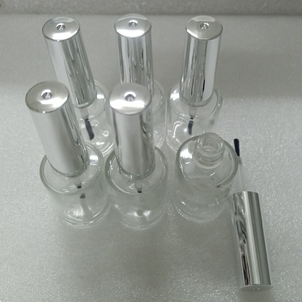 13ml 6 Pieces Clear Glass Nail - Nail Art Sch recension och pris