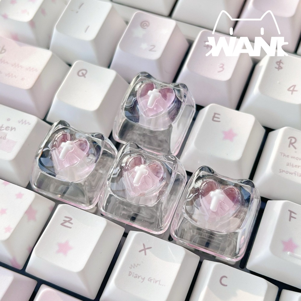 Love Cute Keycaps Transparent  - Nail Art Love recension och pris