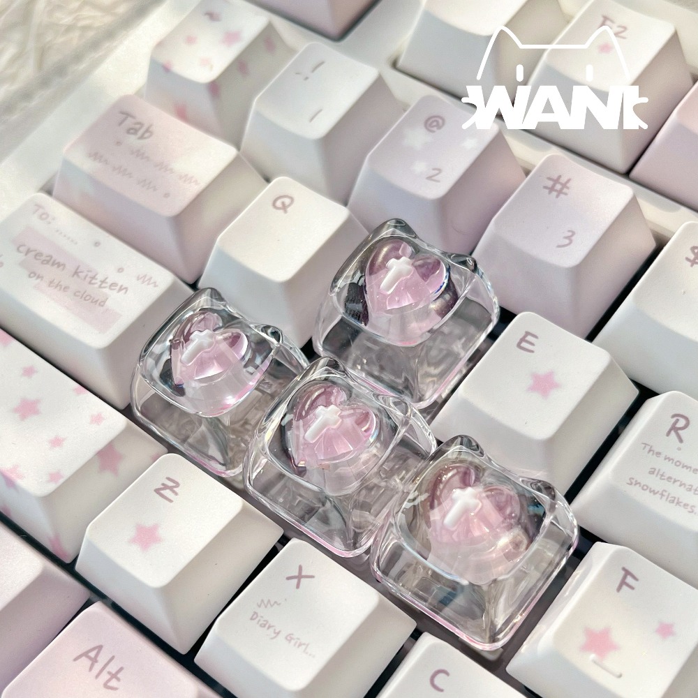 Love Cute Keycaps Transparent  - Nail Art Love recension och pris