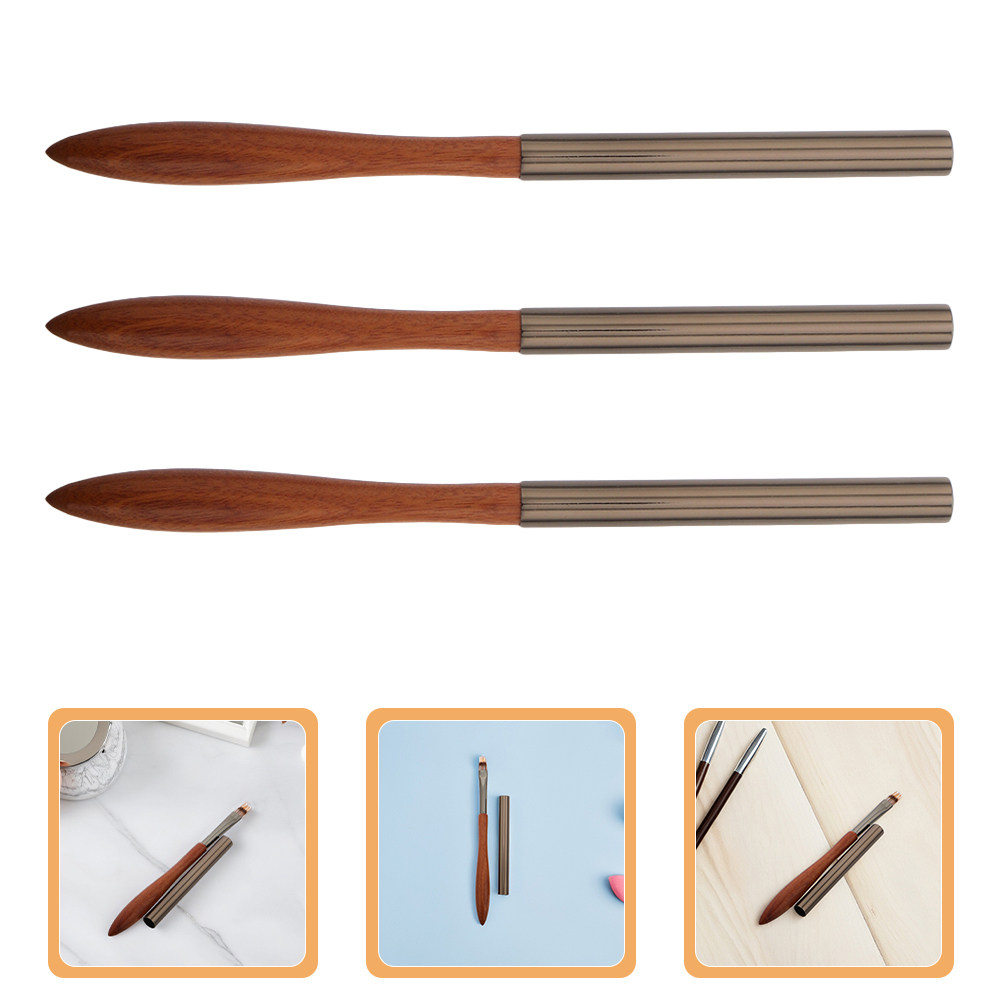 3Pcs Nail Art Brush Set Flat H - Nail Art Brush Set recension och pris