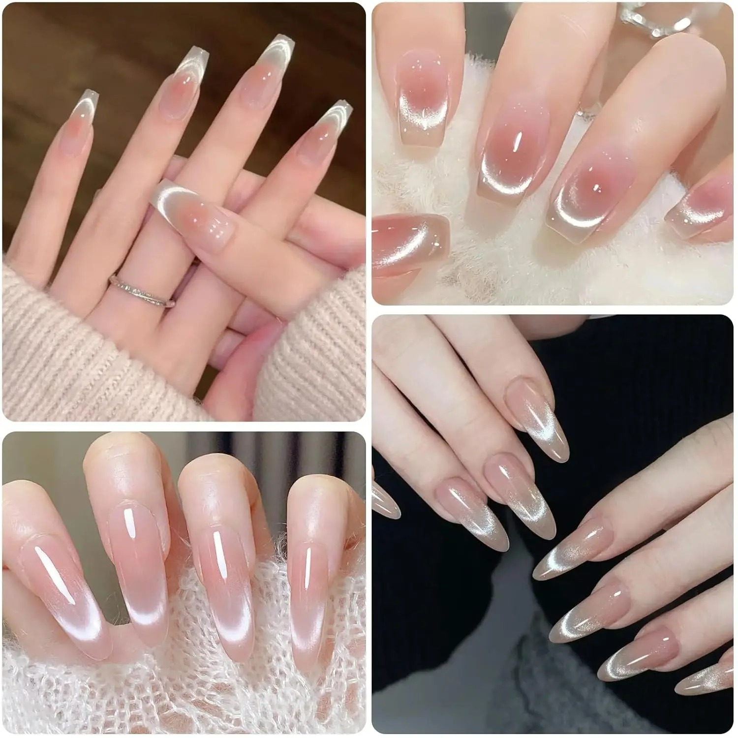 1/2Pcs Double-Head French Nail - Nail Gel Polish Set recension och pris