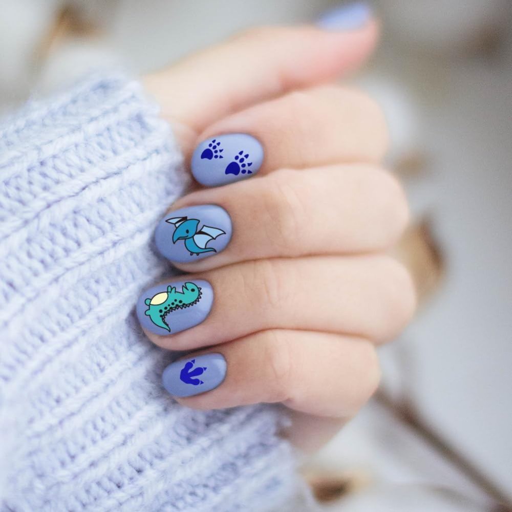 3pcs Dinosaur Nail Stamping Pl - Nail Art Love recension och pris
